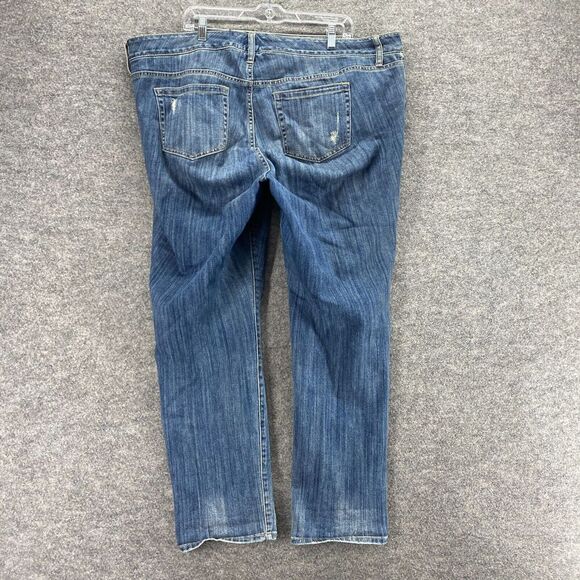 Torrid Jeans Women 20 Plus Blue Denim Dark Wash High Rise Distressed Skinny - Picture 2 of 12